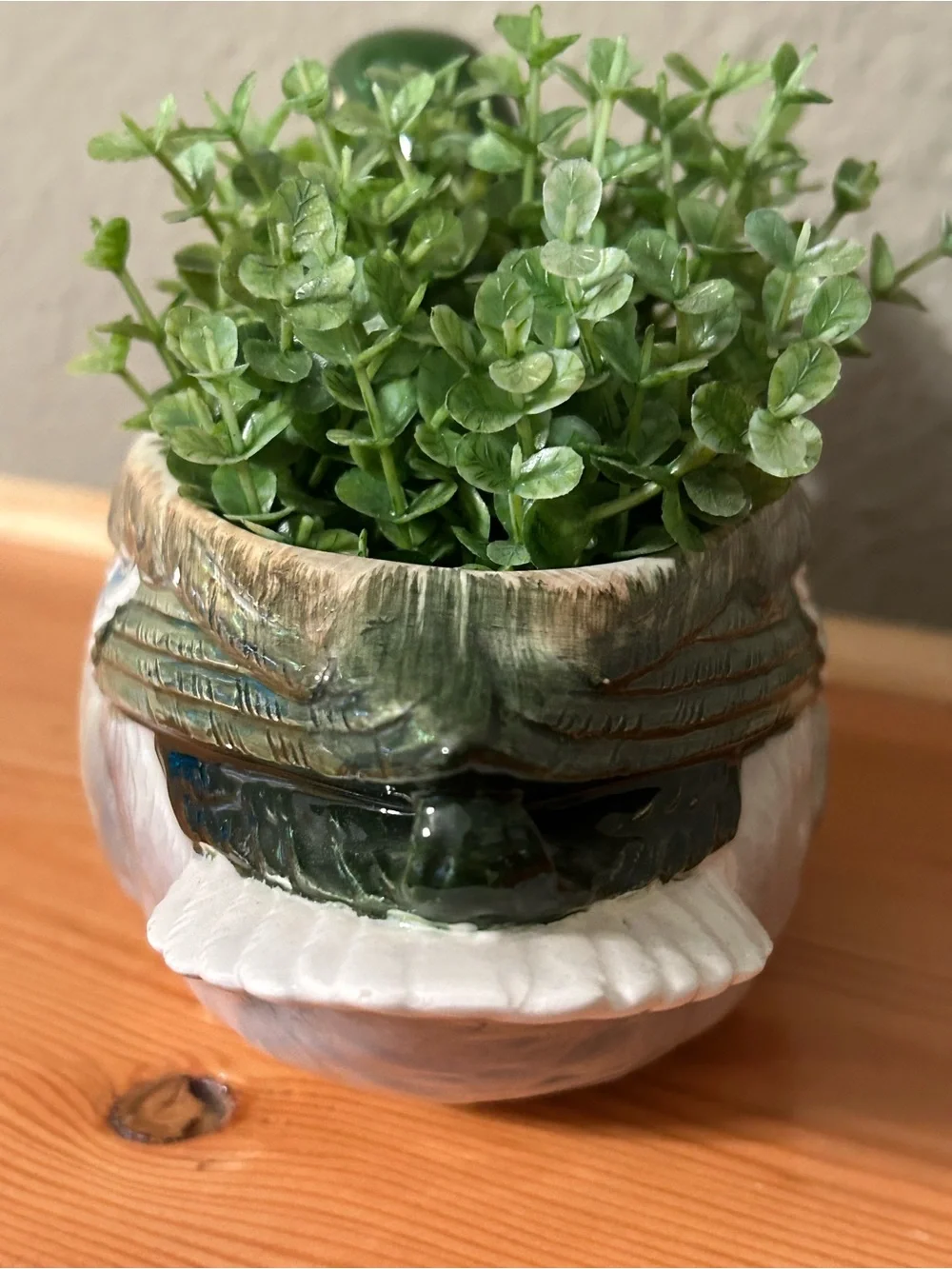 Otagiri Ceramic Mallard Duck Planter in Green, Brown, White